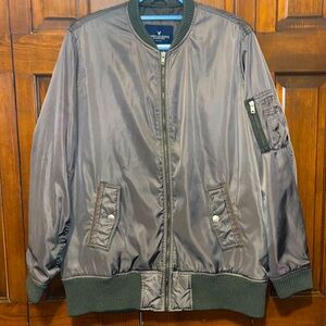 American Eagle Bomber Multi-pocket Jacket Olive Green Size XL